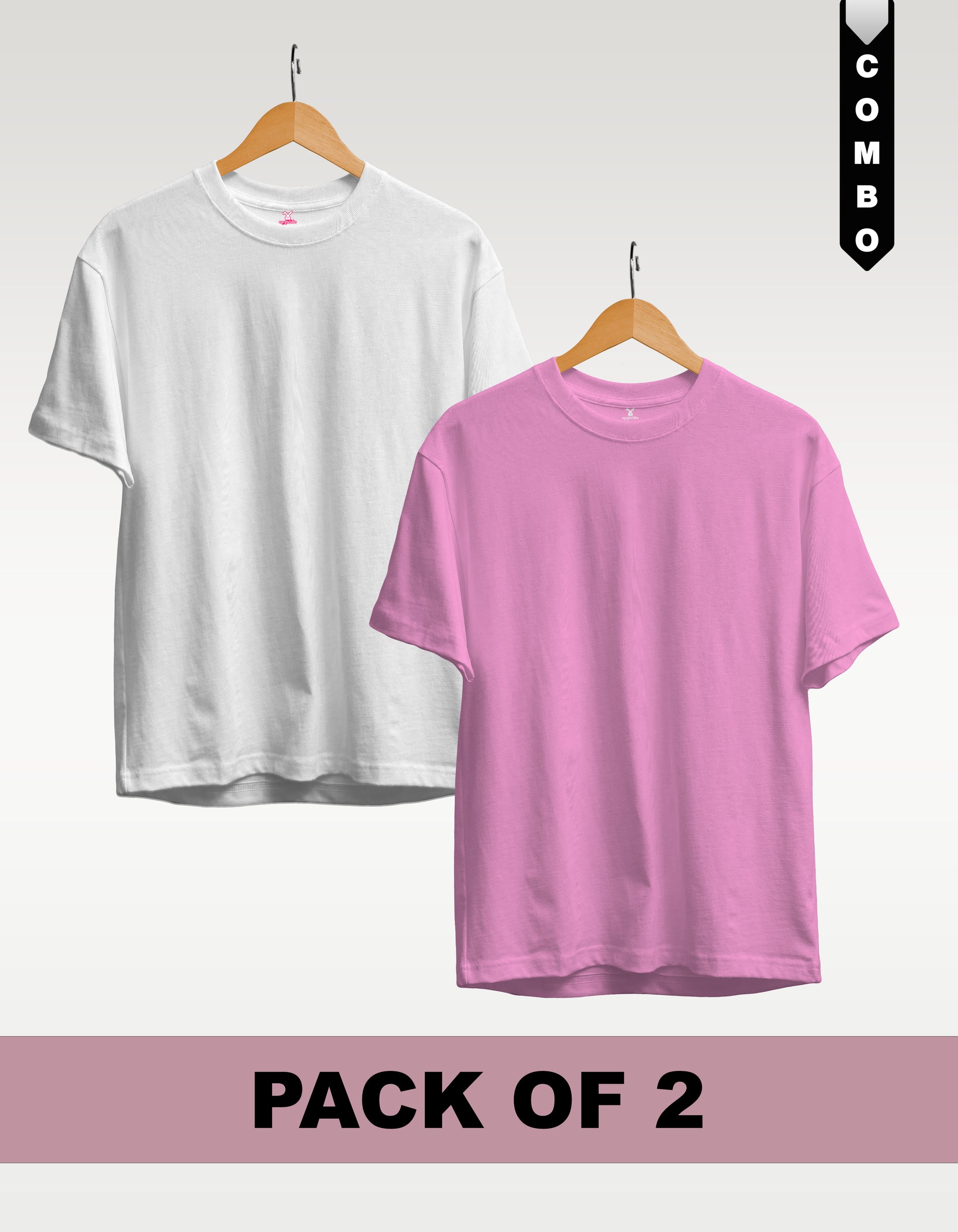 Regular T-Shirt Combo Pack of 2 - White