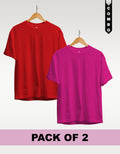 Regular T-Shirt Combo Pack of 2 -Red