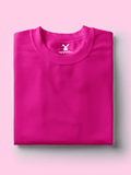 Solids/Plain T-Shirts - Fuchsia Unisex Oversized - Earthrobe