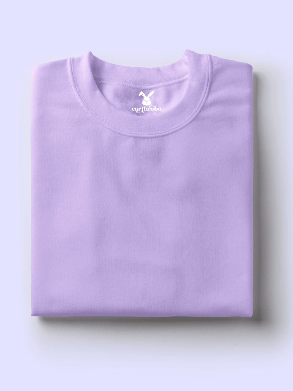 Solids/Plain T-Shirts - Lavender Unisex Oversized - Earthrobe