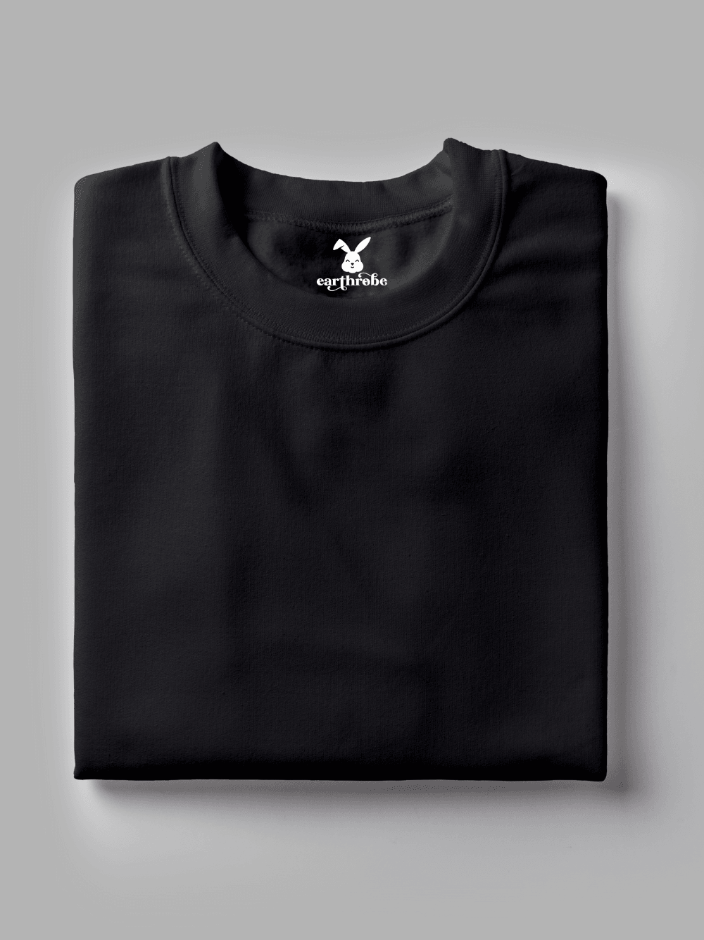 Solids/Plain T-Shirts - Black Unisex Oversized - Earthrobe