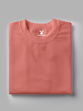 Solids/Plain T-Shirts - Salmon Pink Unisex Oversized - Earthrobe