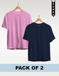 Regular T-Shirt Combo Pack of 2 -Baby Pink