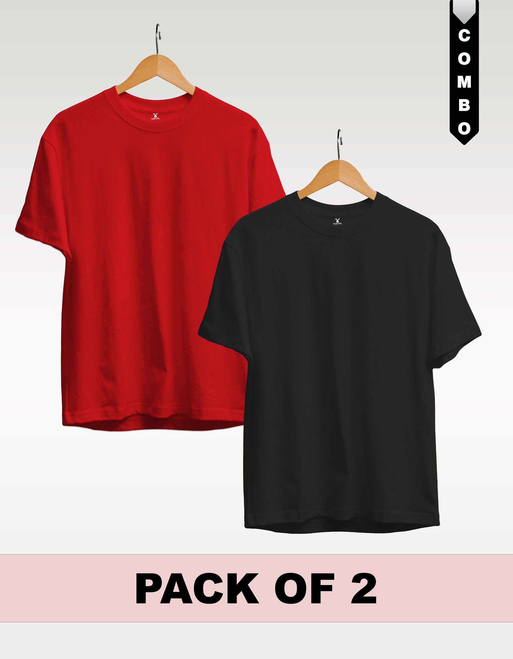 Regular T-Shirt Combo Pack of 2 -Red