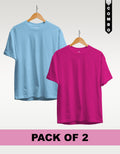 Regular T-Shirt Combo Pack of 2 - Sky Blue