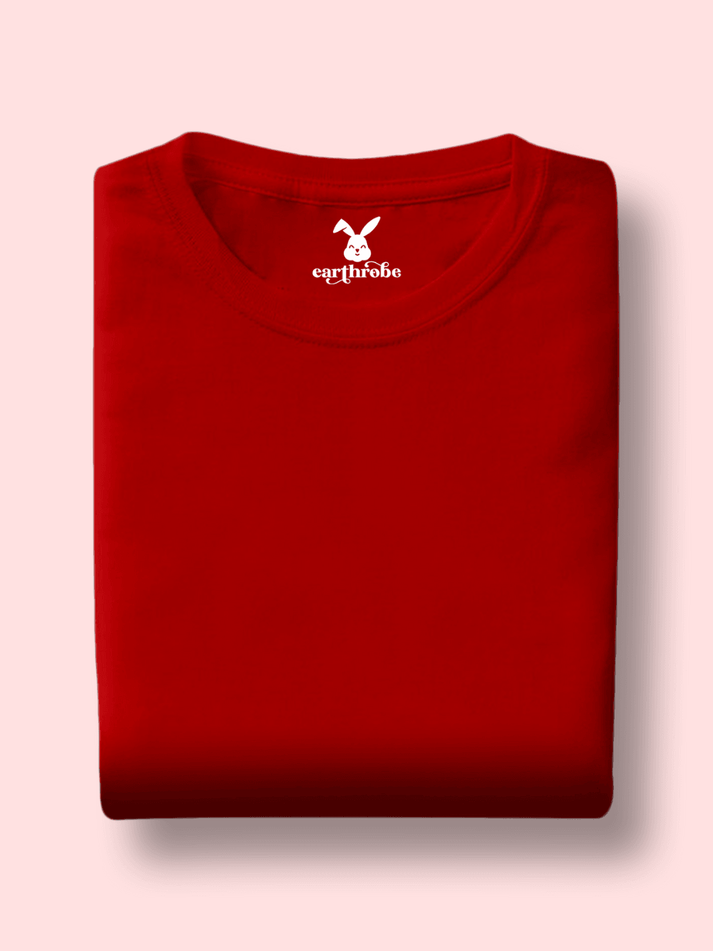 Solids/Plain - Red Unisex Regular T-Shirts - Earthrobe