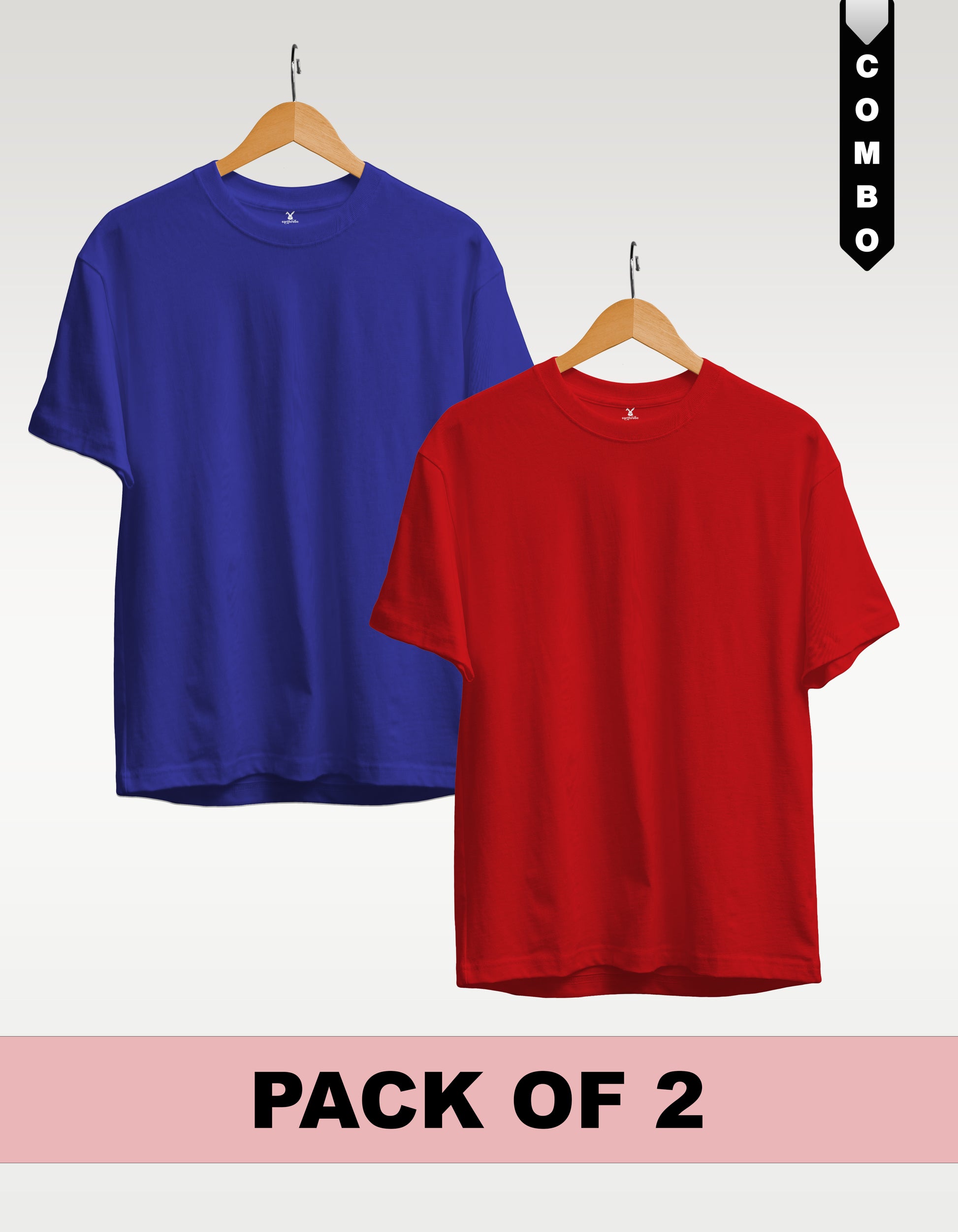 Regular T-Shirt Combo Pack of 2 -Royal Blue