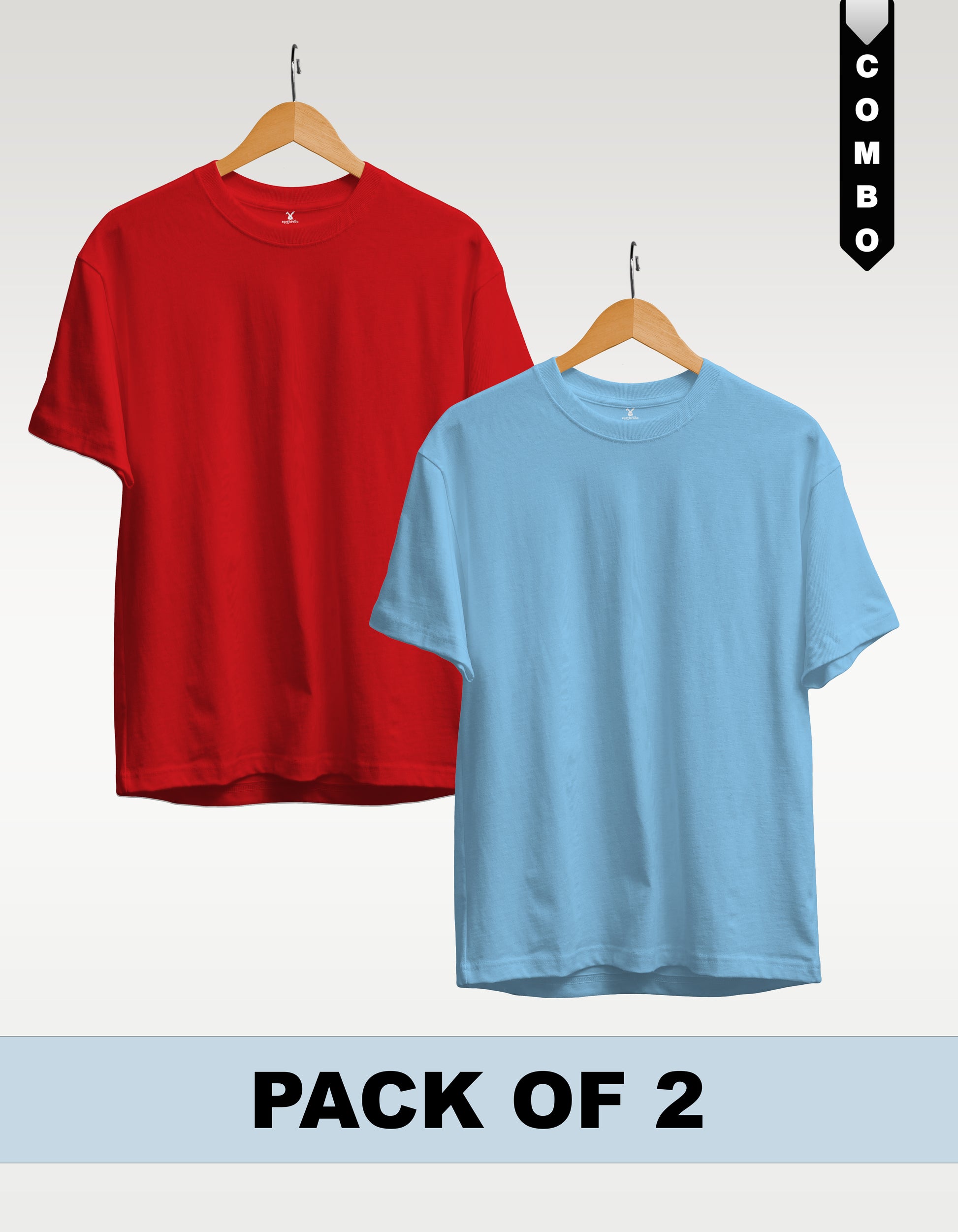 Regular T-Shirt Combo Pack of 2 -Red