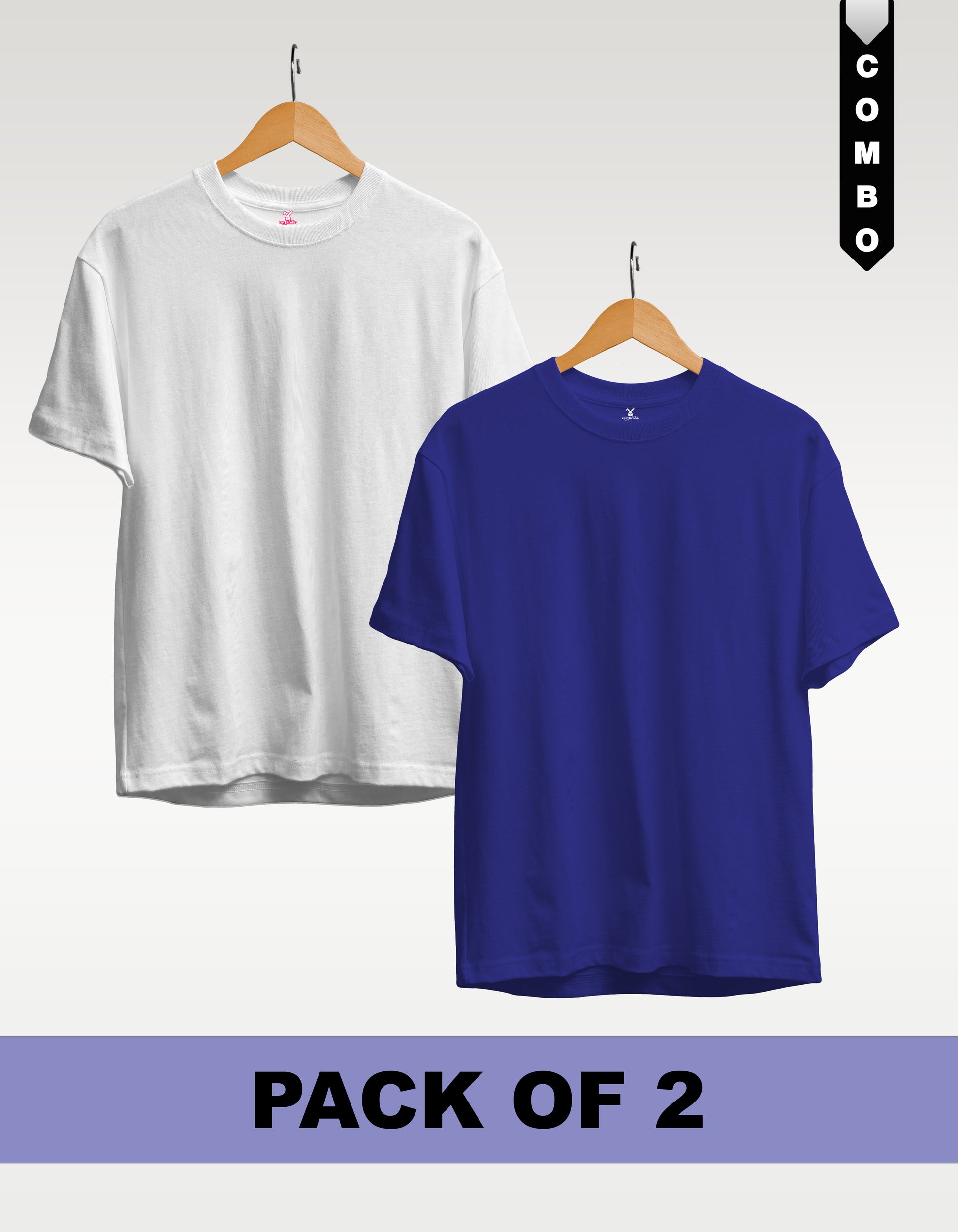 Regular T-Shirt Combo Pack of 2 - White