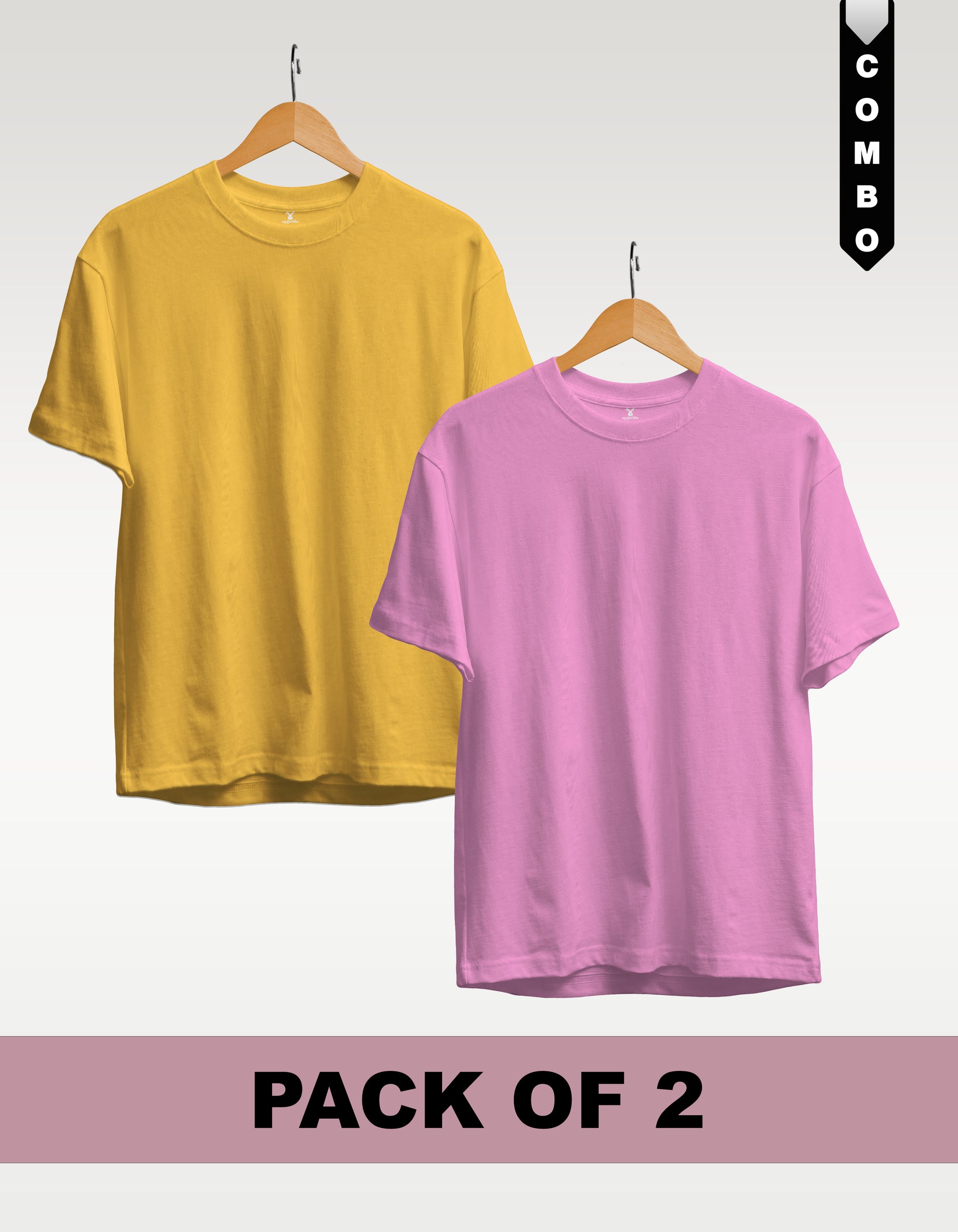 Regular T-Shirt Combo Pack of 2 - Yellow