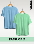 Regular T-Shirt Combo Pack of 2 - Sky Blue