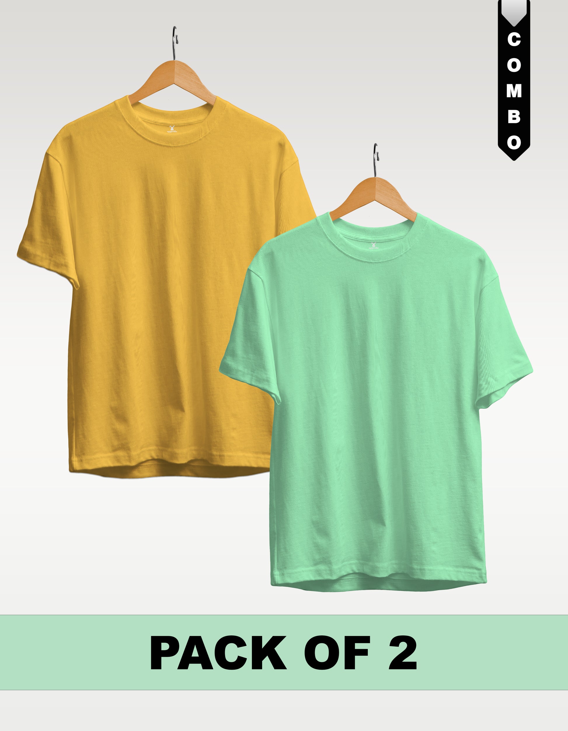 Regular T-Shirt Combo Pack of 2 - Yellow