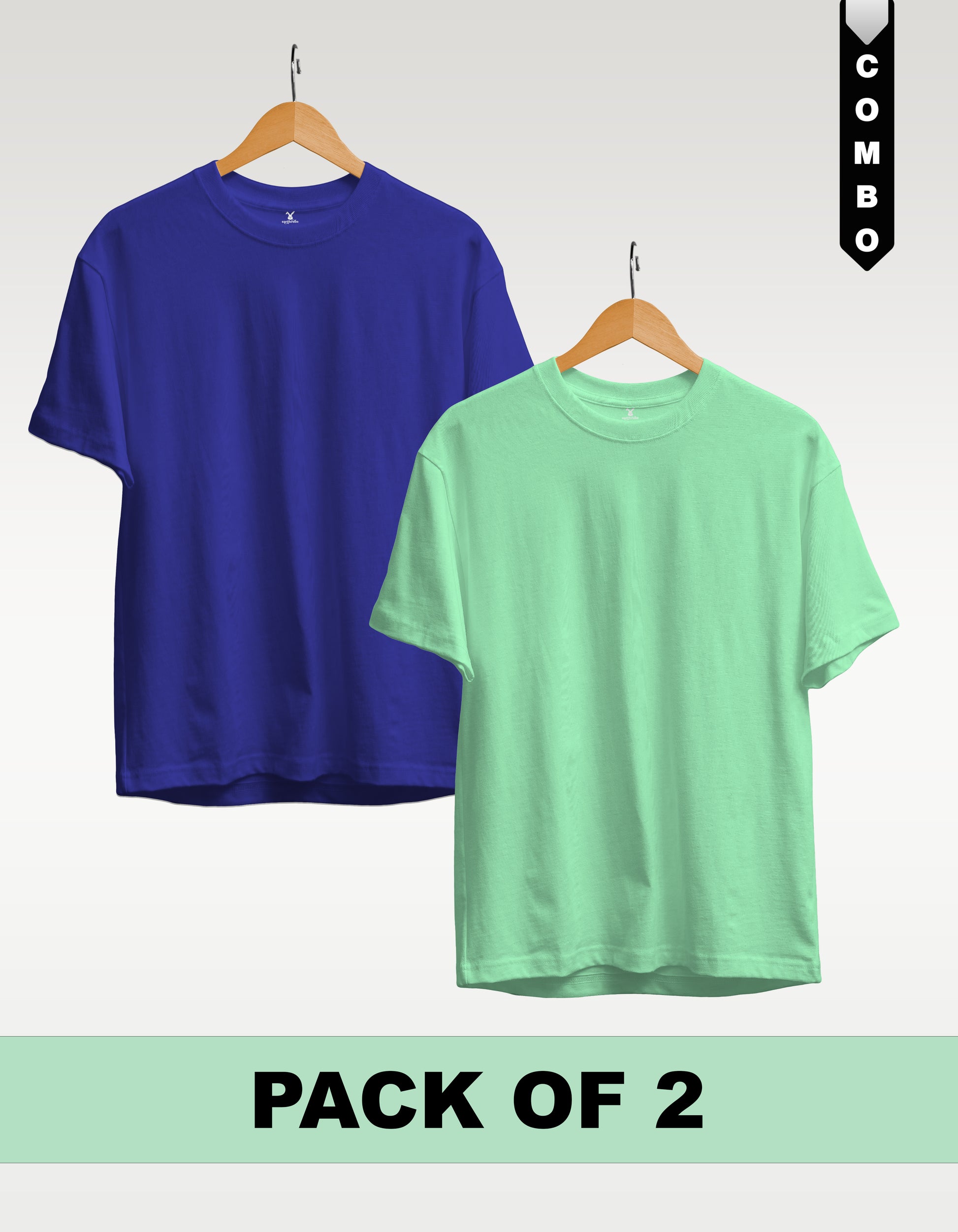 Regular T-Shirt Combo Pack of 2 -Royal Blue