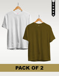 Regular T-Shirt Combo Pack of 2 - White