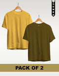 Regular T-Shirt Combo Pack of 2 - Yellow