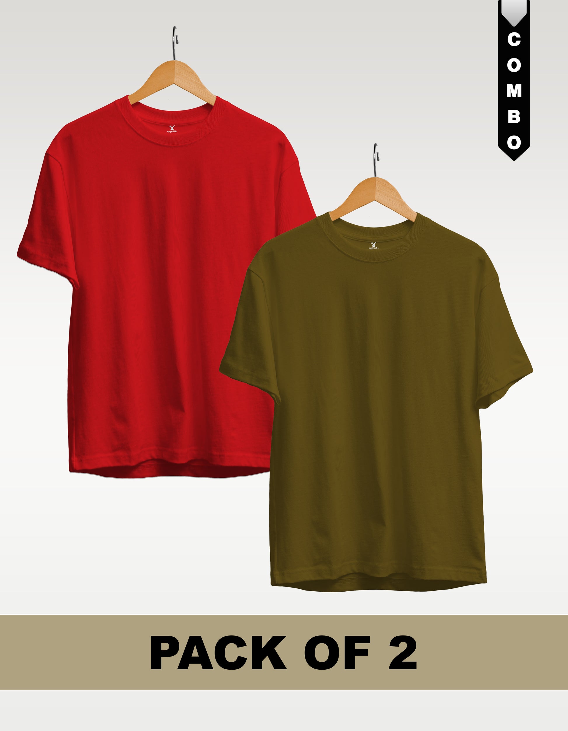 Regular T-Shirt Combo Pack of 2 -Red