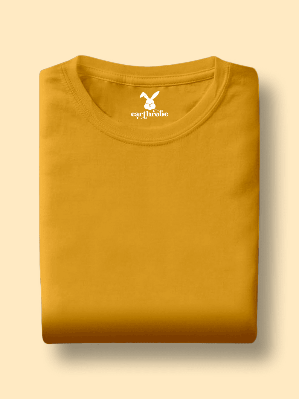 Solids/Plain - Mustard Yellow Unisex Regular T-Shirts - Earthrobe