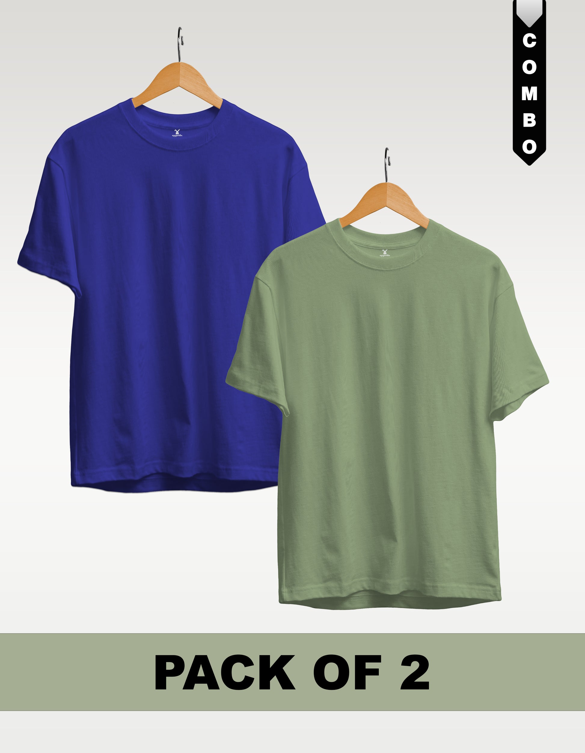 Regular T-Shirt Combo Pack of 2 -Royal Blue