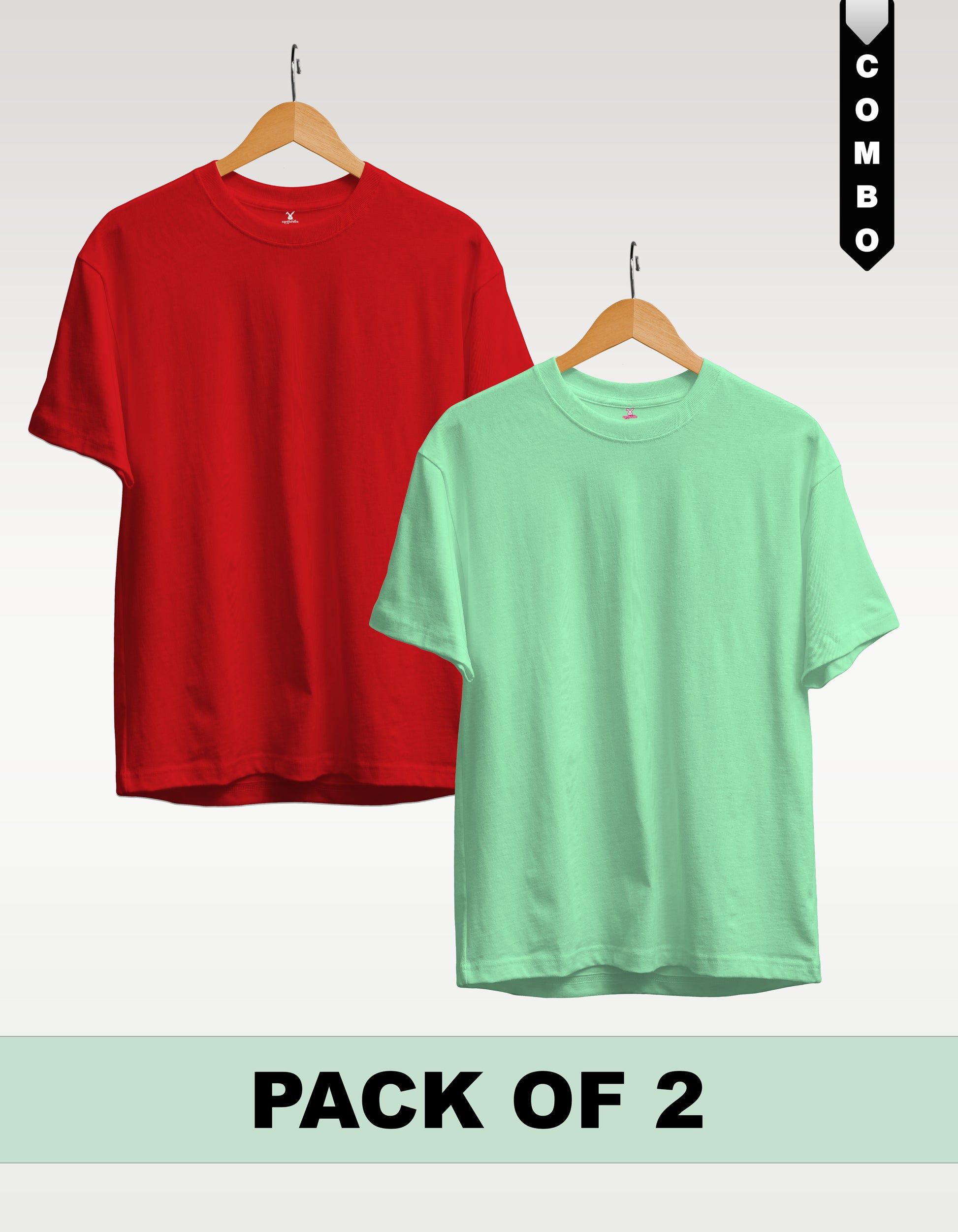 Regular T-Shirt Combo Pack of 2 -Red