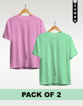 Regular T-Shirt Combo Pack of 2 -Baby Pink