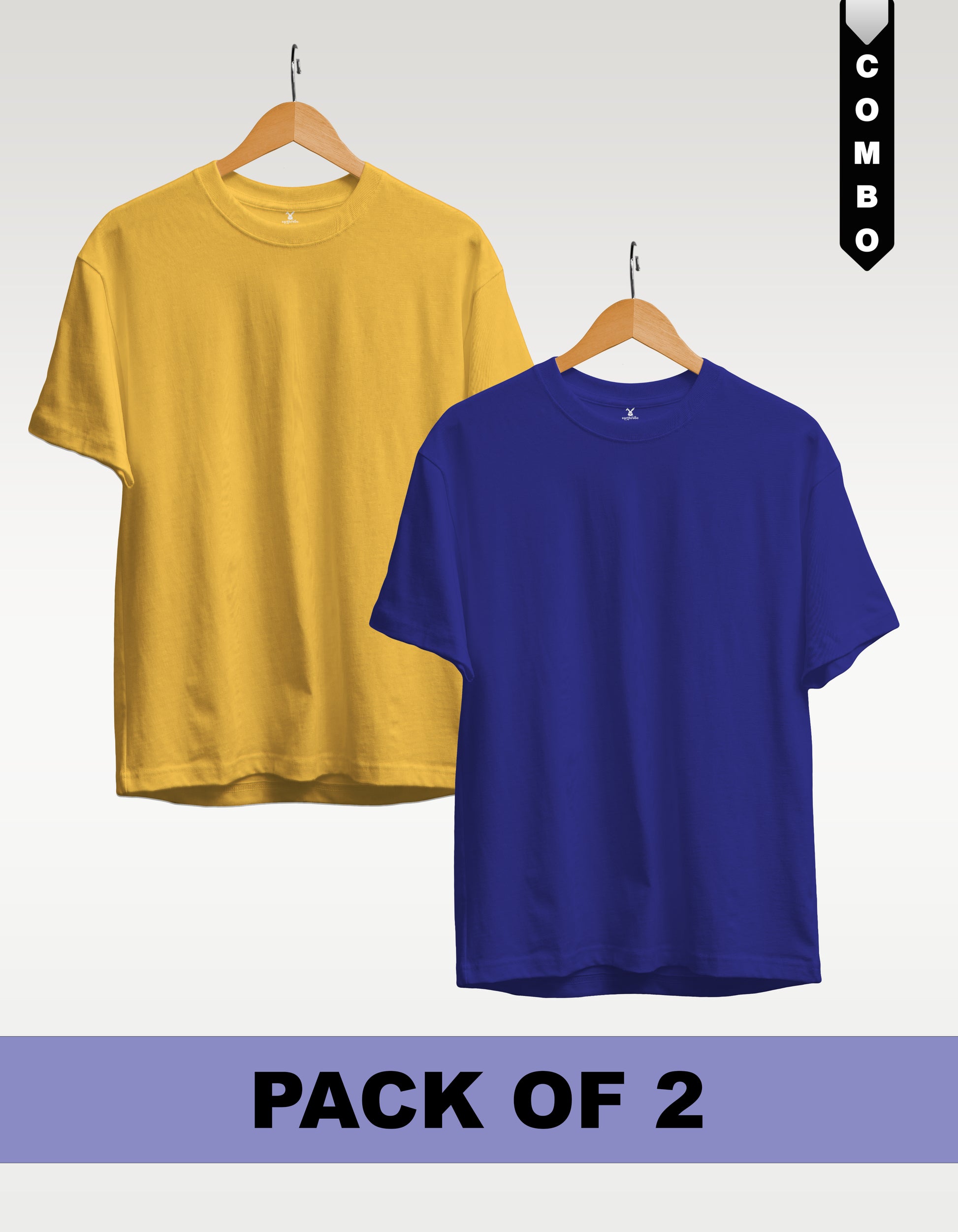 Regular T-Shirt Combo Pack of 2 - Yellow