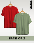 Regular T-Shirt Combo Pack of 2 -Red