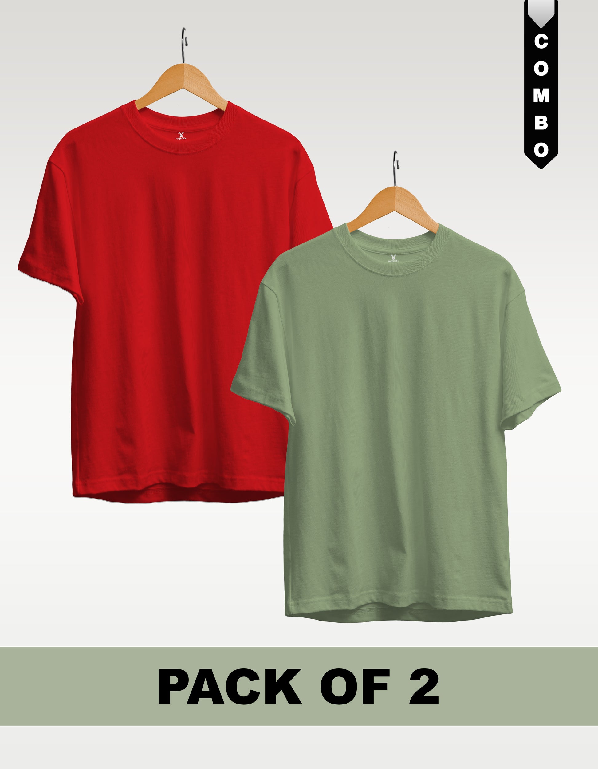 Regular T-Shirt Combo Pack of 2 -Red