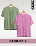 Regular T-Shirt Combo Pack of 2 - Sage Green