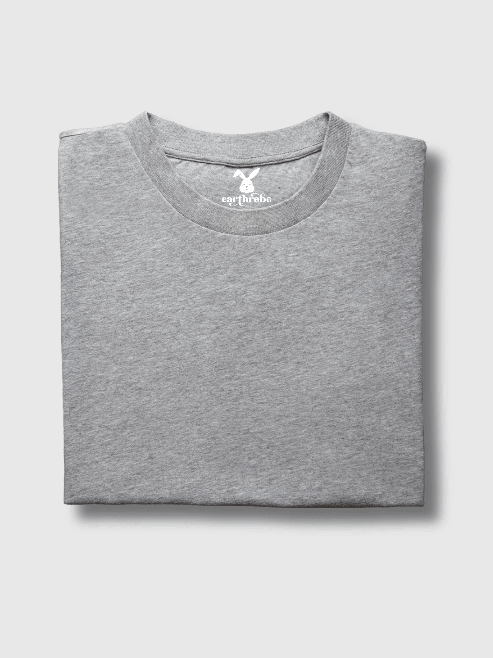 Solids/Plain - Grey Melange Unisex Regular T-Shirts - Earthrobe