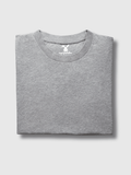 Solids/Plain - Grey Melange Unisex Regular T-Shirts - Earthrobe