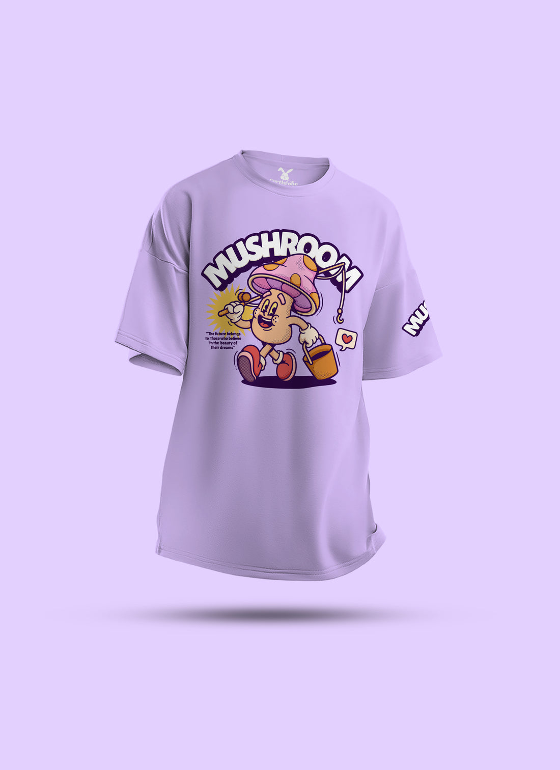 Mushroom: Unisex Oversized Half Sleeved T-shirt