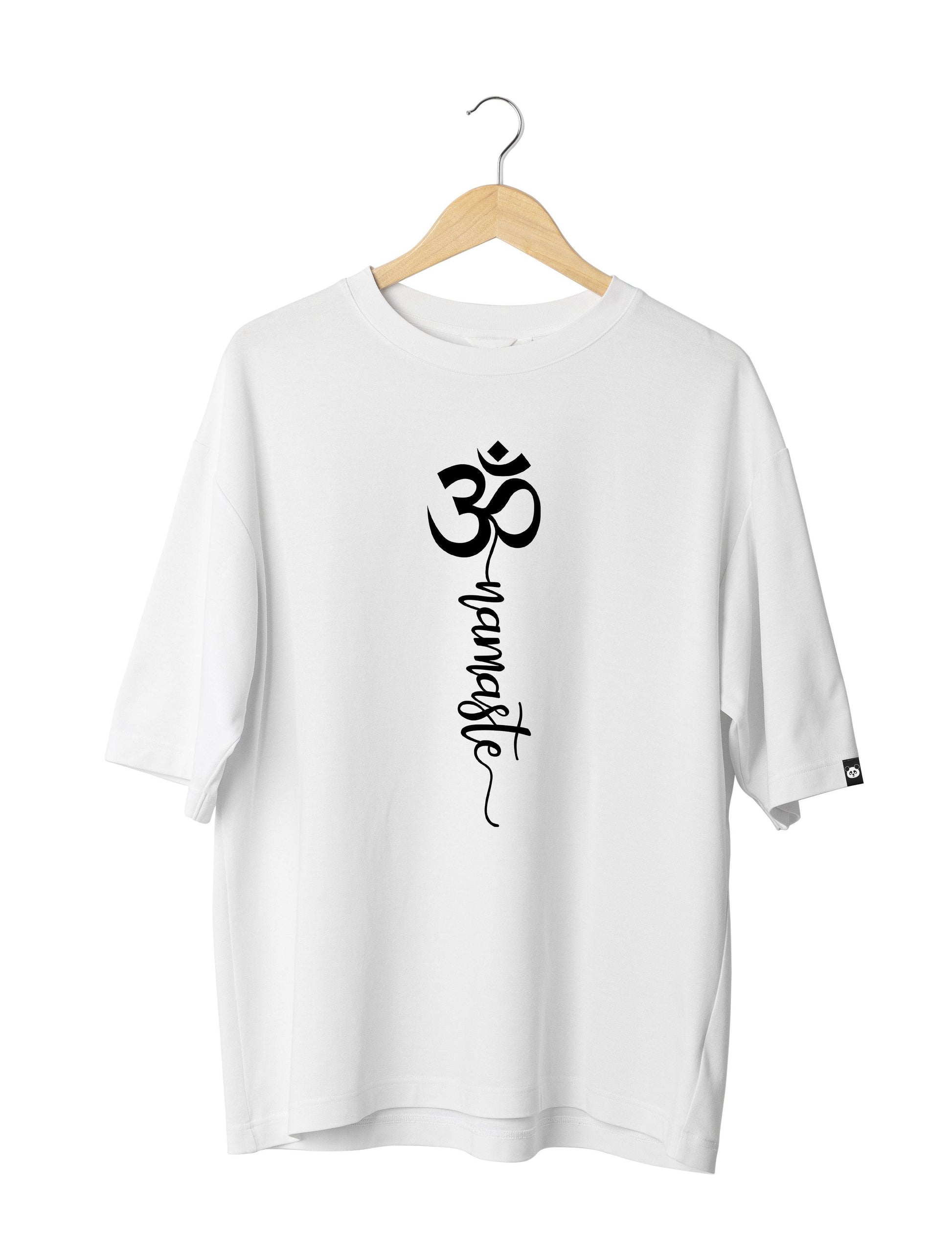 Om Namaste : Unisex Oversized Half Sleeved T-shirt