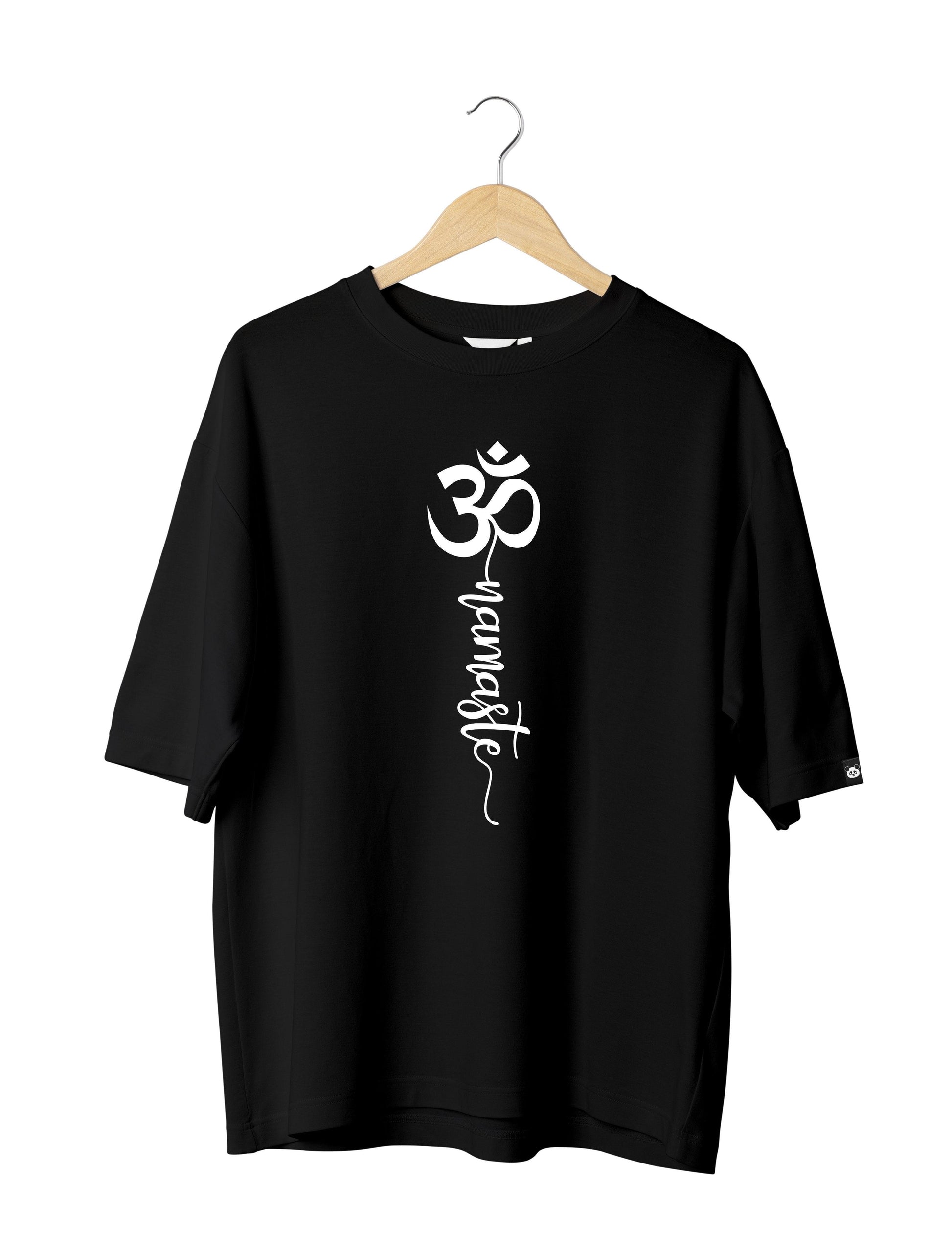 Om Namaste : Unisex Oversized Half Sleeved T-shirt