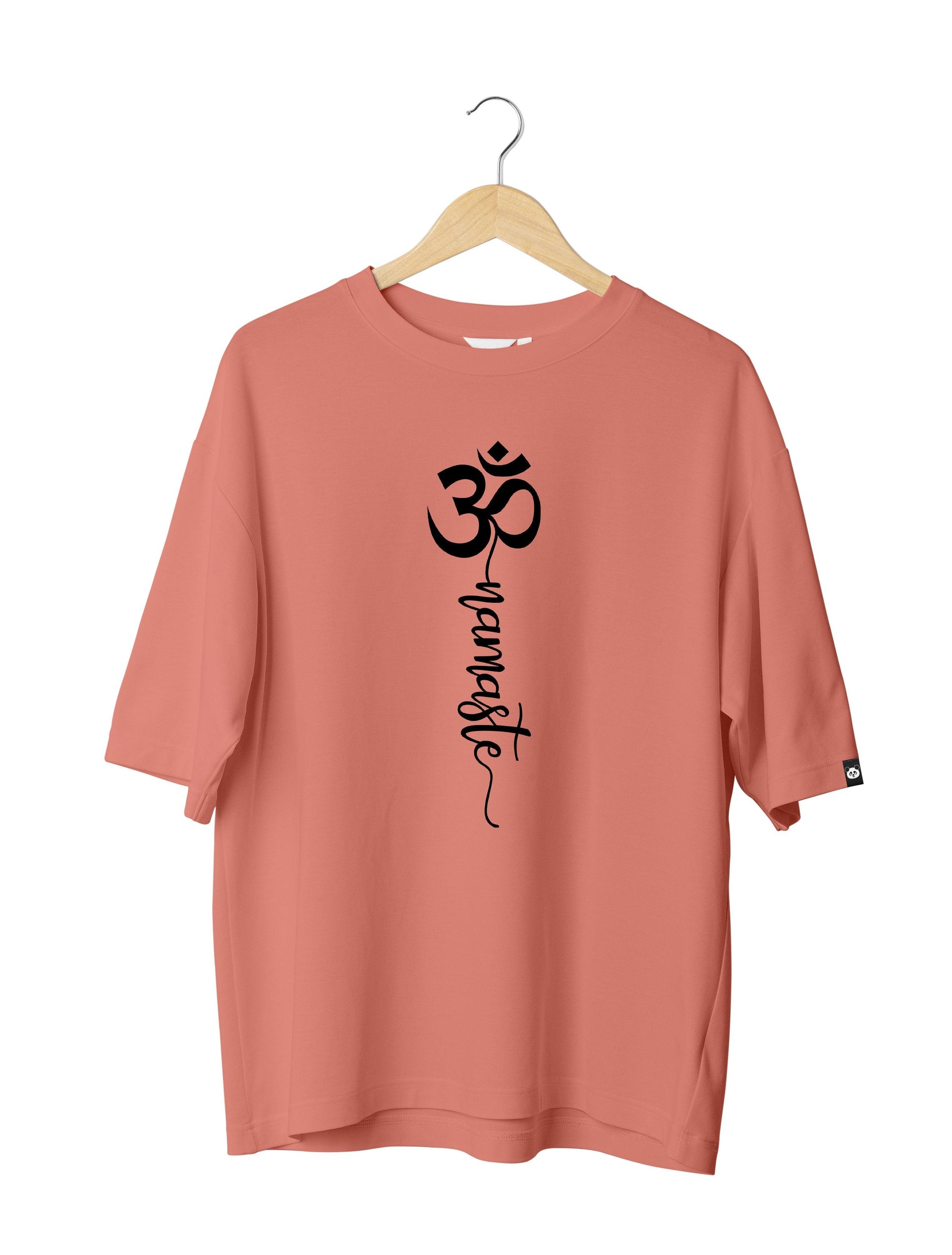 Om Namaste : Unisex Oversized Half Sleeved T-shirt