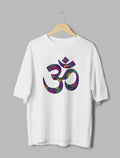 Om Mandala Art : Unisex Oversized Half Sleeved T-shirt