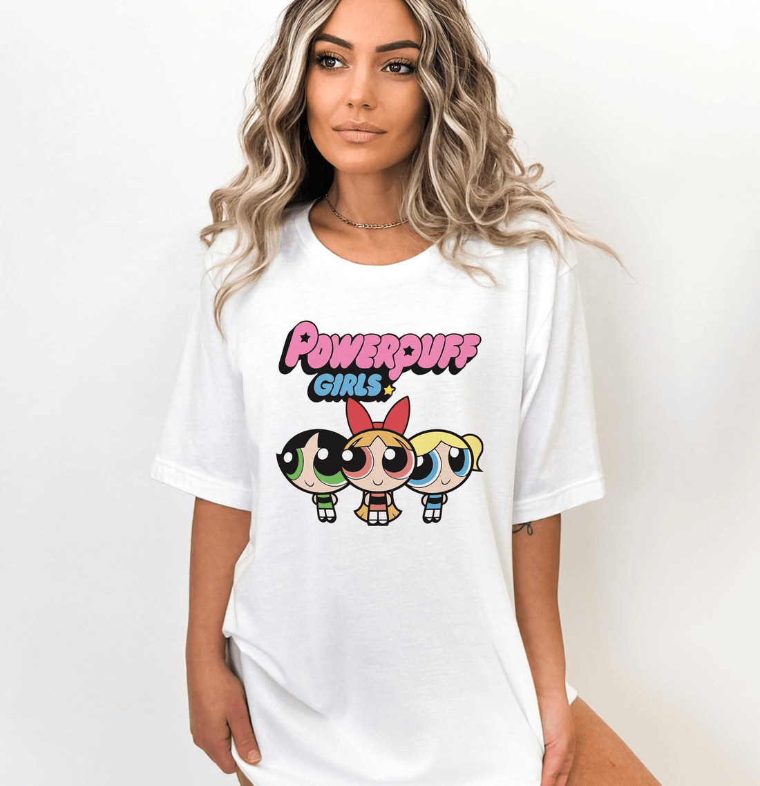 The Magic of Powerpuff Girls - Women Oversized Fit Half Sleeved T-shirt