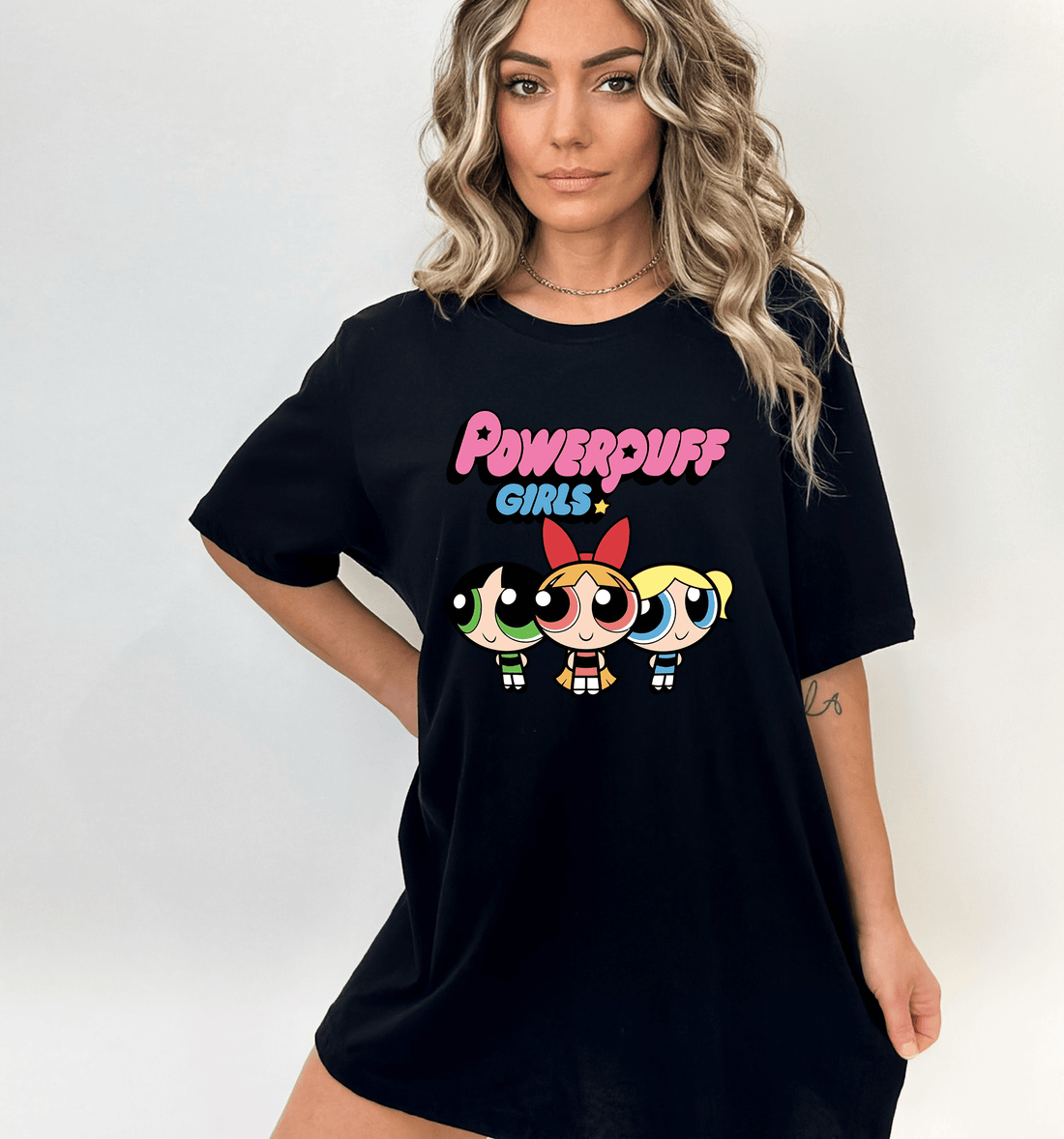 The Magic of Powerpuff Girls - Women Oversized Fit Half Sleeved T-shirt