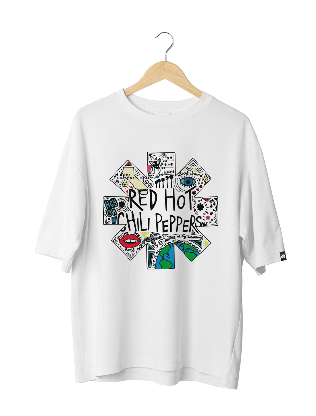 Red Hot Chilli Peppers Rock Band Unisex Oversized Half Sleeved T-shirt