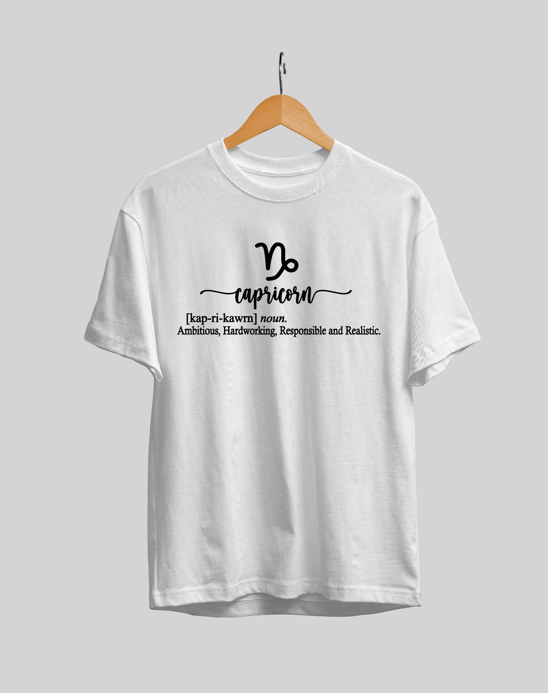 Capricorn Zodiac Sign T-shirts : Regular Fit Half Sleeved T-shirt