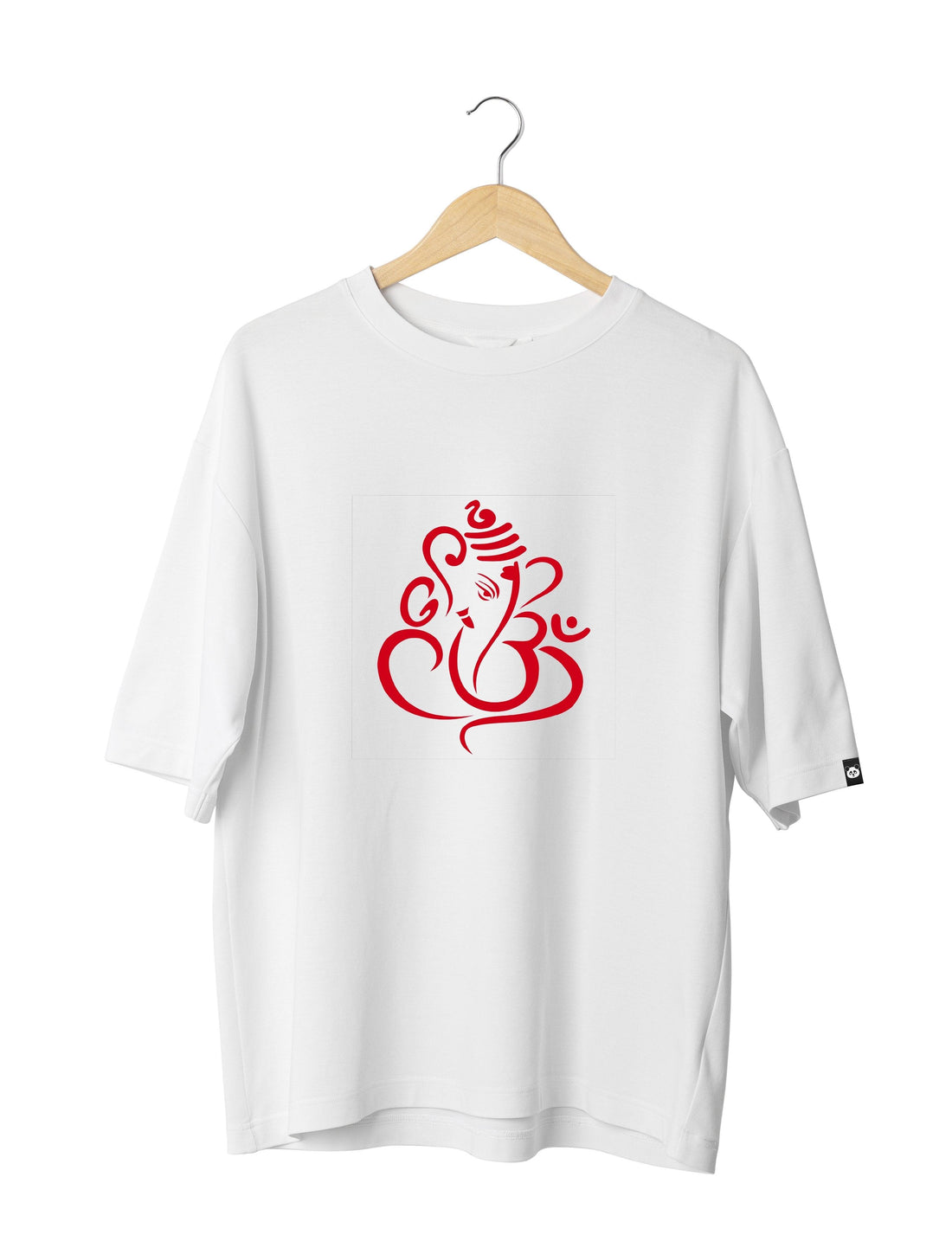 Ganpati Minimalistic : Unisex Oversized Half Sleeved T-shirt