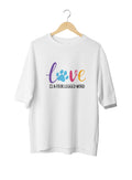 Love for Dogs : Unisex Oversized Half Sleeved T-shirt