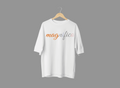 Magnifico Women Oversized White Minimalistic T-Shirt