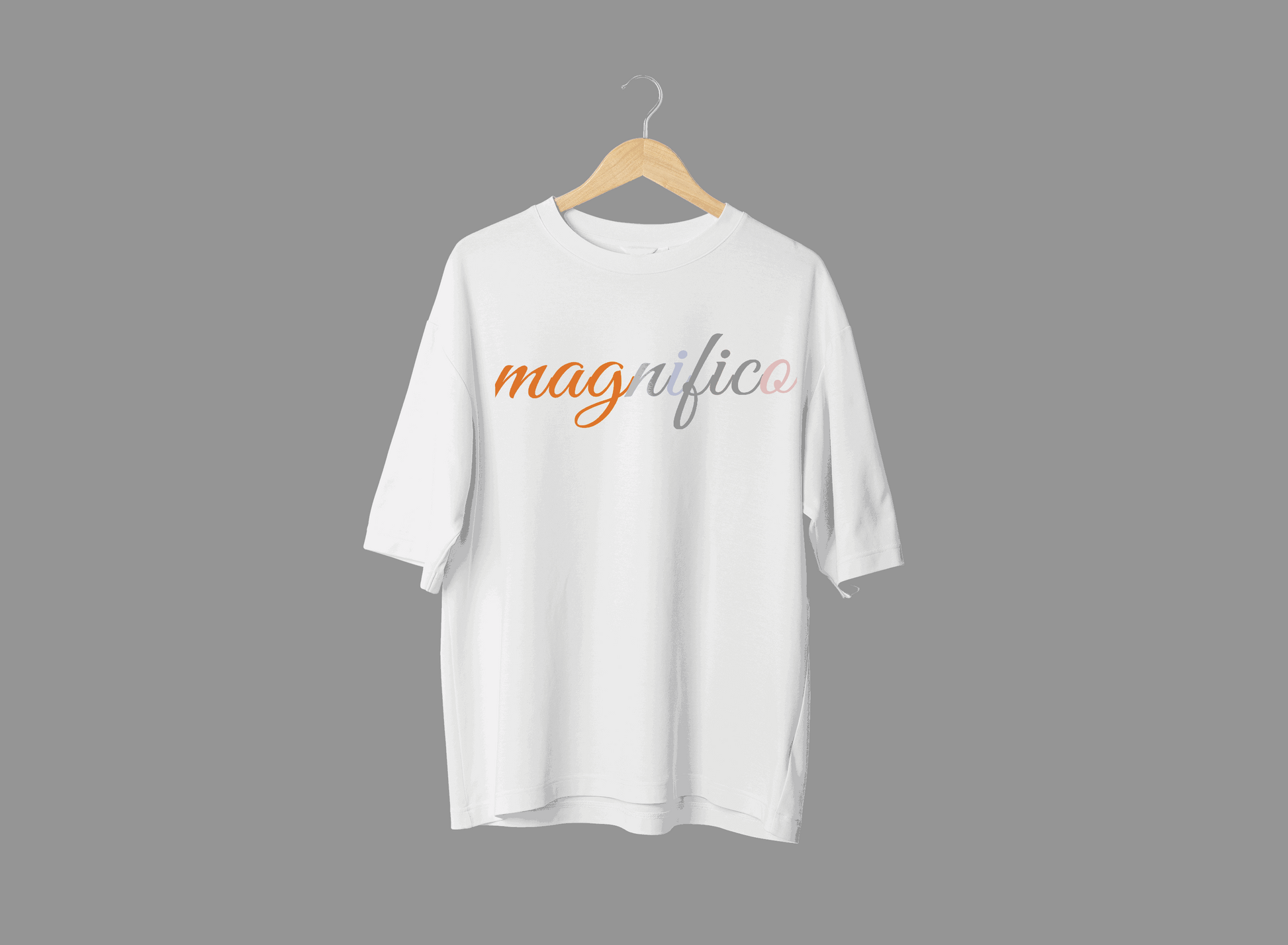 Magnifico Women Oversized White Minimalistic T-Shirt