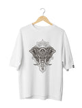 Ganpati Mandala Art : Unisex Oversized Half Sleeved T-shirt