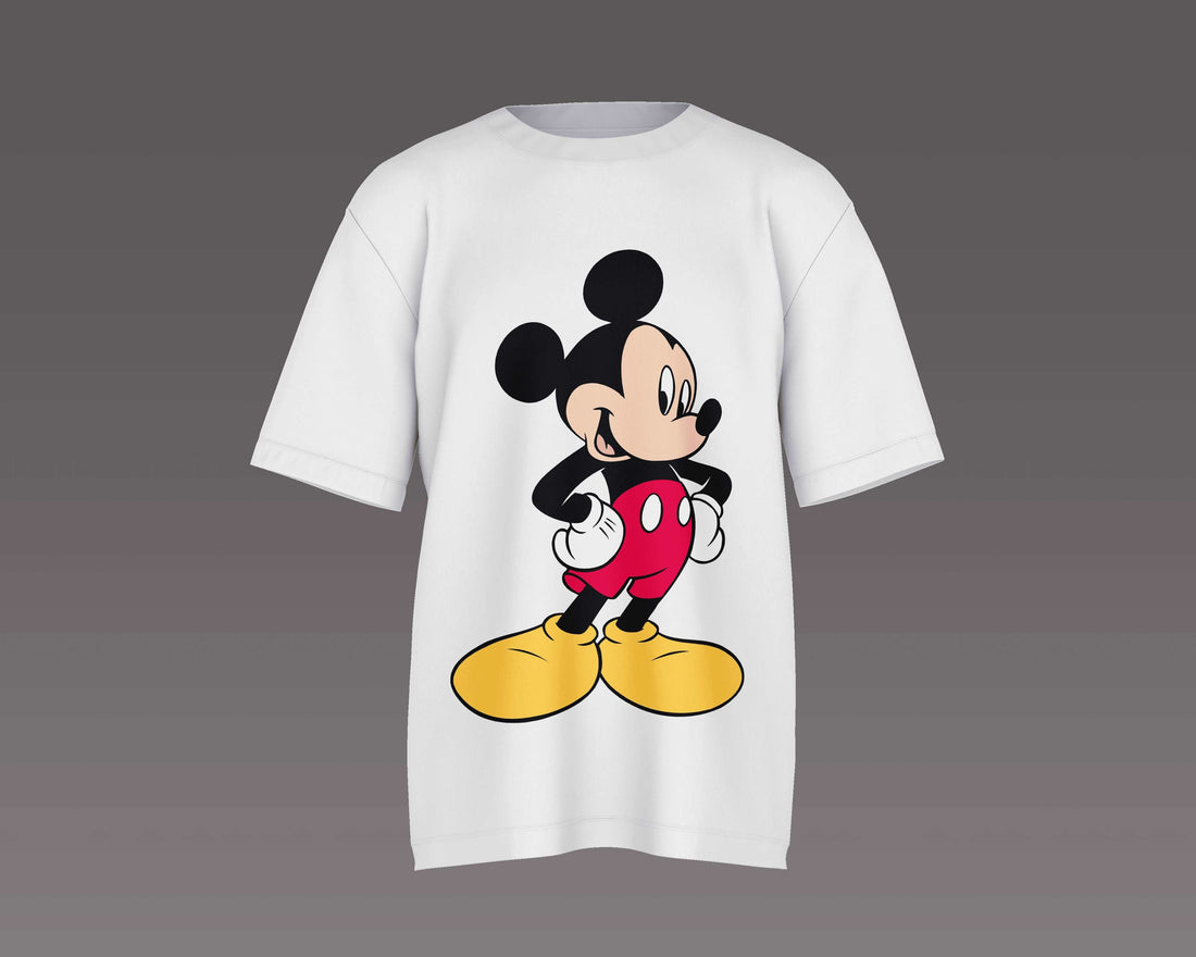 Men White Oversized Half Sleeved T-shirt