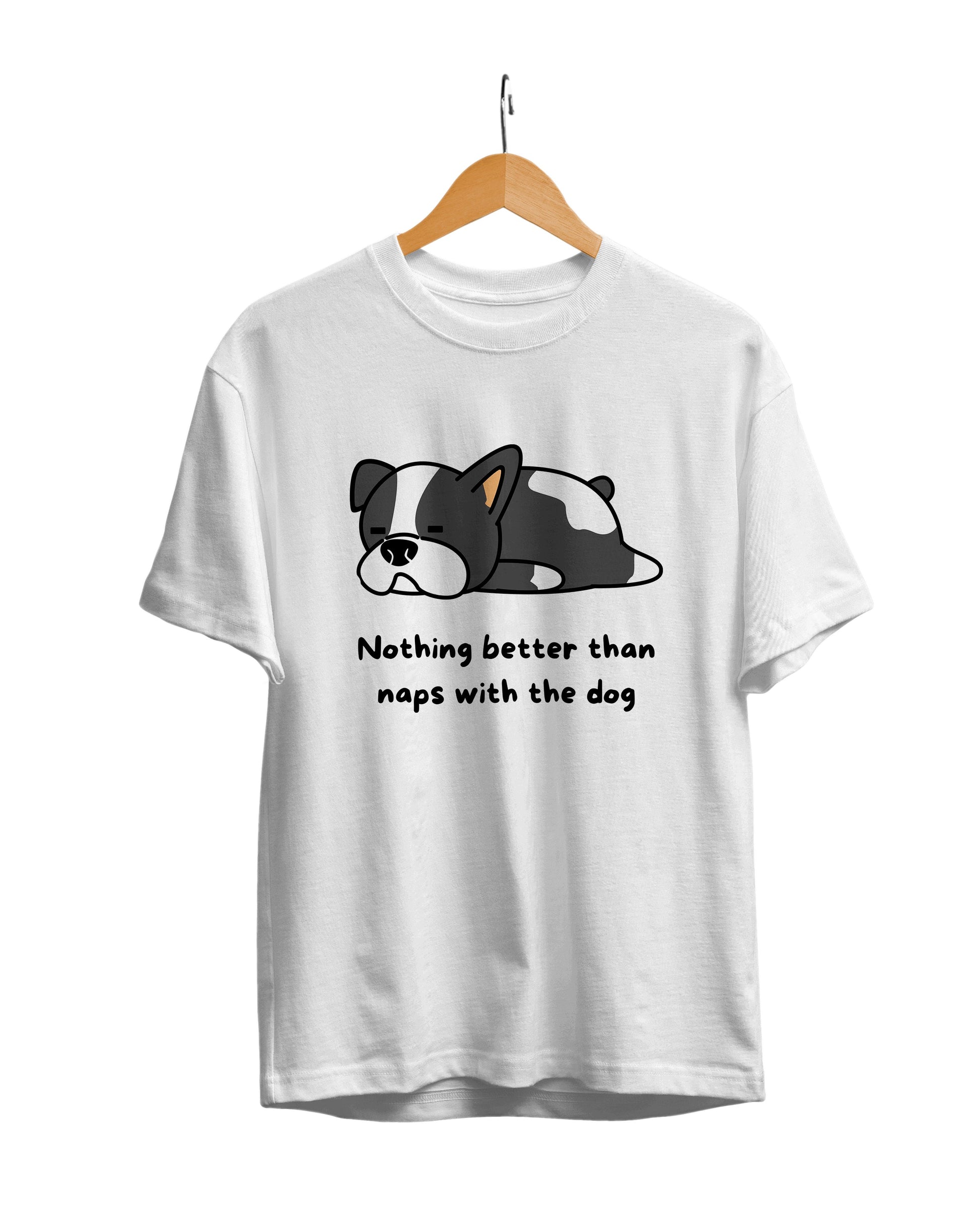 Nap with Dog : Unisex Regular Fit Half Sleeved T-shirt