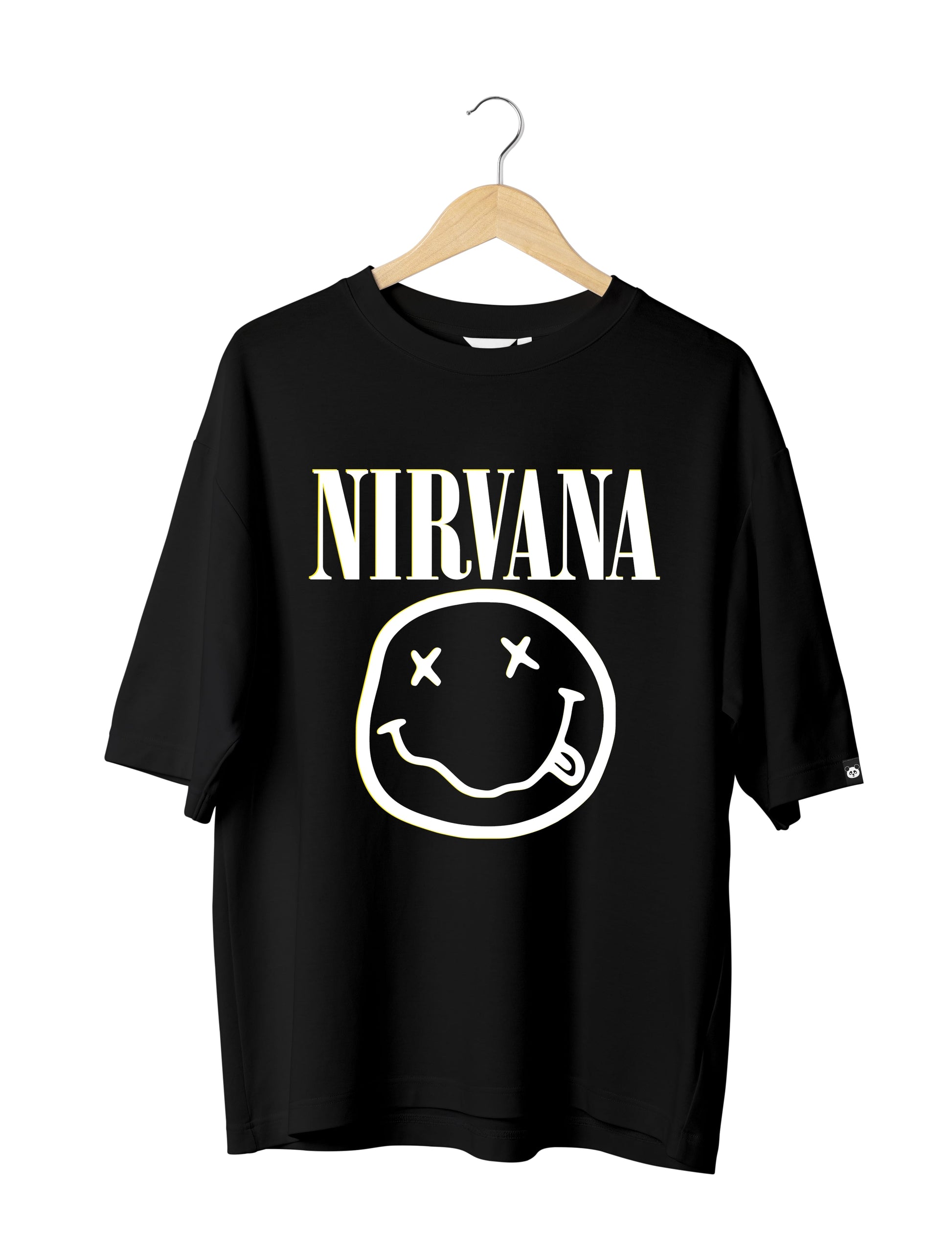 NIRVANA Rock Band Unisex Oversized Half Sleeved T-shirt