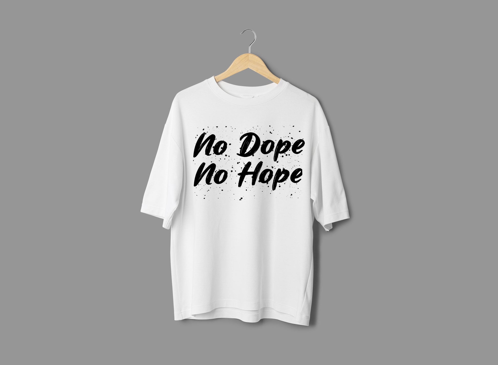 No Dope No Hope: Unisex Salmon Pink Oversized Half Sleeved T-shirt - Giant Panda Store