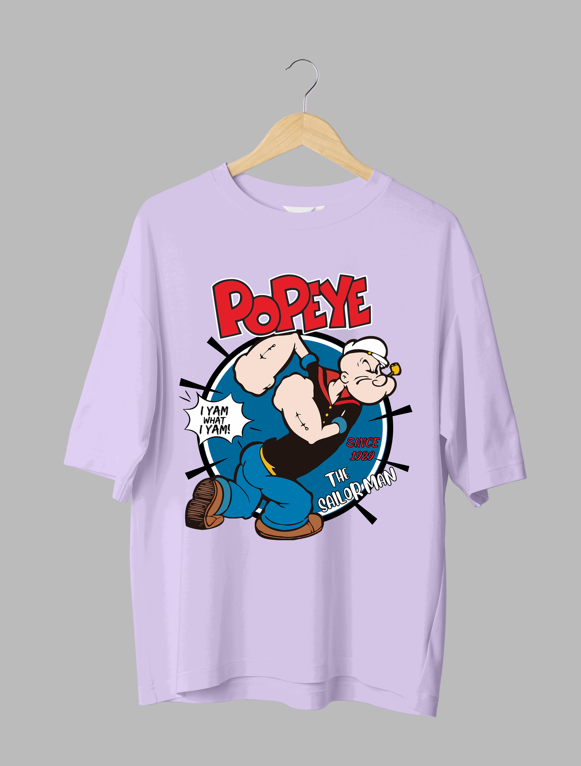 Popeye : The Sailor Oversized Half Sleeved T-shirt