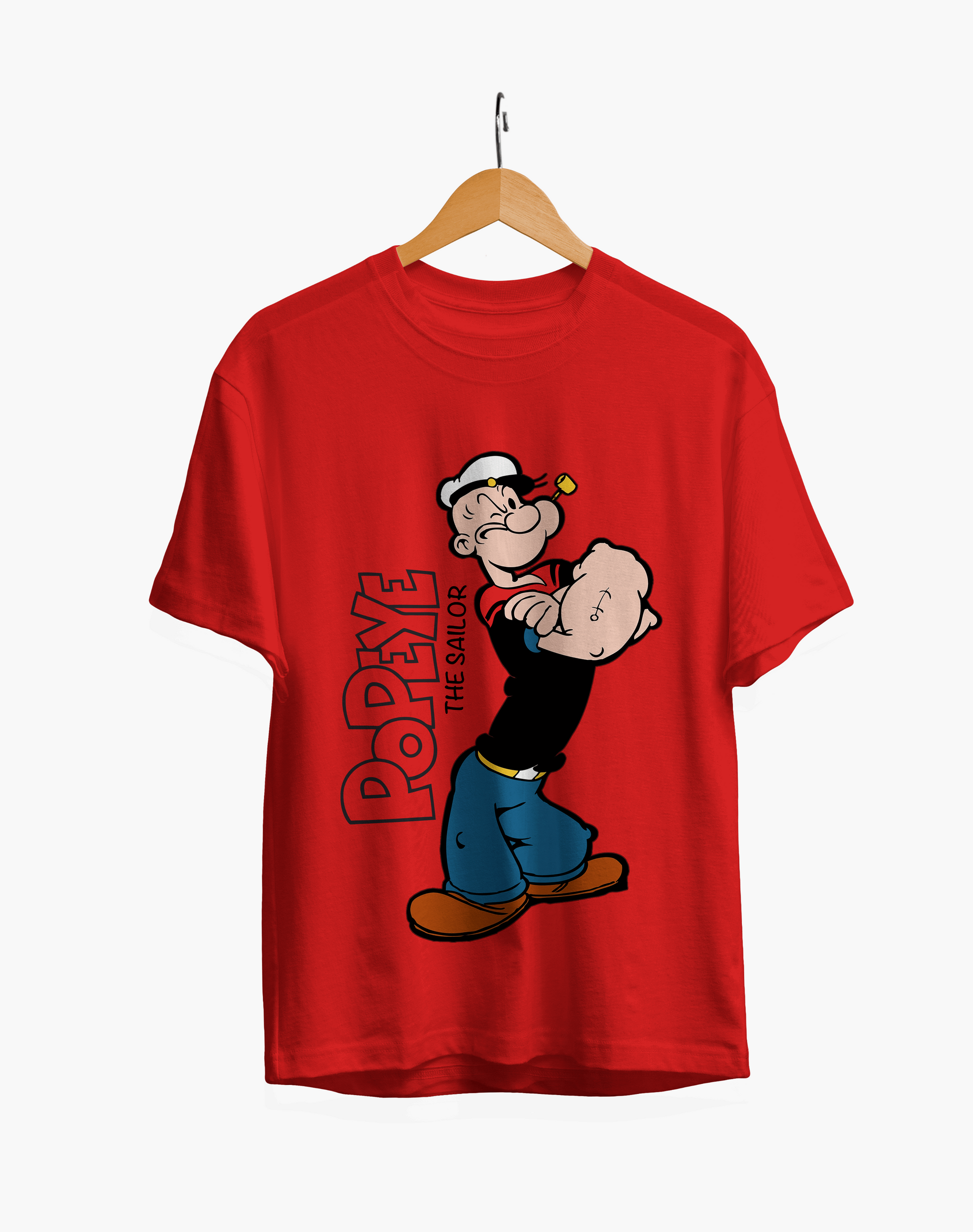 Popeye : The Sailor Unisex Regular Fit Half Sleeved T-shirt